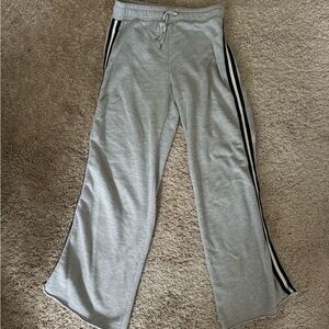 GREY STRIPPED Anthropologie SWEATPANTS